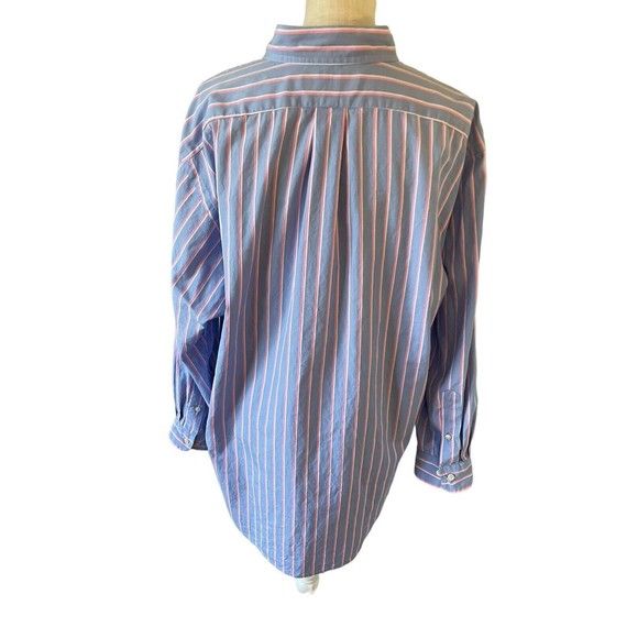 Ralph Lauren Mens Button Up Shirt Size 17 Neck 32/33 Sleeve Blue Pink Stripe - Picture 3 of 7